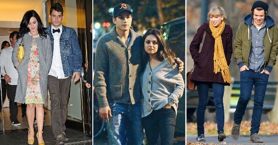 Katy Perry, John Mayer, Mila Kunis, Ashton Kutcher, Taylor Swift, Harry Styles Katy Perry, John Mayer, Mila Kunis, Ashton Kutcher, Taylor Swift, Harry Styles